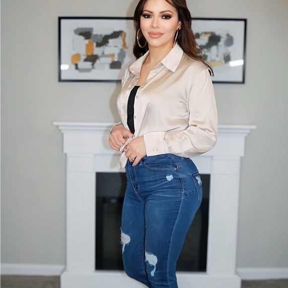 Silky Satin Blouse - Picture 3 of 3